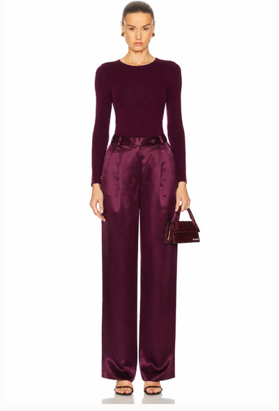 Hailey Bamboo Bodysuit in Bordeaux
