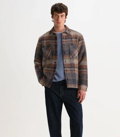 Whiting Overshirt Wool Blend Oatmeal/Multi