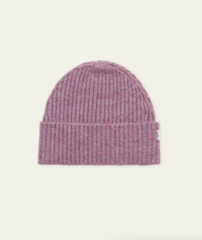 Rib Beanie in Rose
