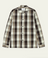 Structured Check Over Shirt in Dark Sand