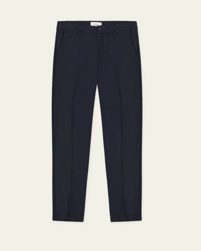 Brushed Twill Regular Suit Pants in Dark Navy