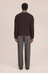 Fleece Wool Cardigan in Deep Truffle