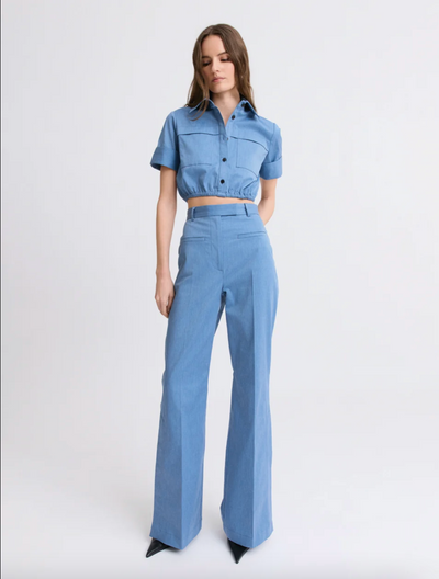 Side Slit Bell Bottom Trouser