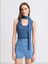Scarf Tank Top in Denim Blue