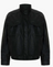 Zoe Crocodile Bomber Jacket in Black Leather