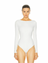 Bamboo Crossback Bodysuit-White