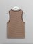 Montague - Brown And Ecru Striped Ribbed Organic Cotton Vest