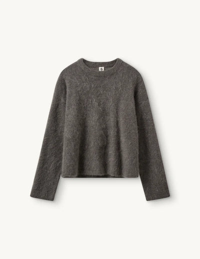 Roma Boyfriend Sweater-Grey Melange