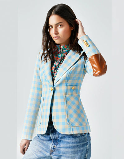 Patch Pocket Duchess Blazer with Leather Elbow Patches