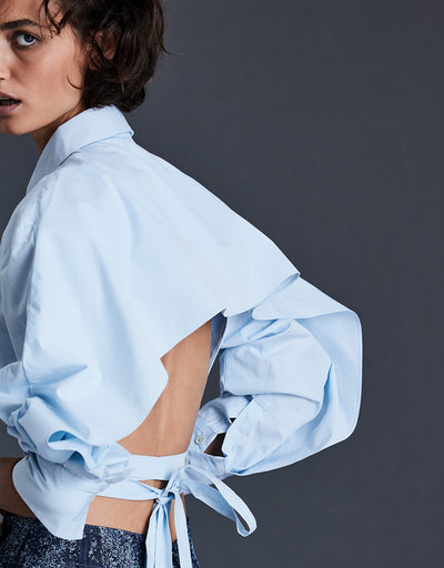 Backless Button Down