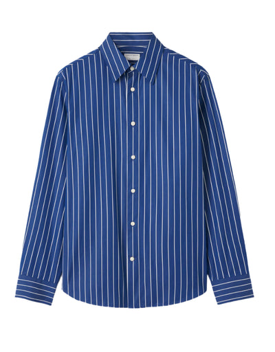 Bennett Bold Stripe Business Shirt-Deep Blue