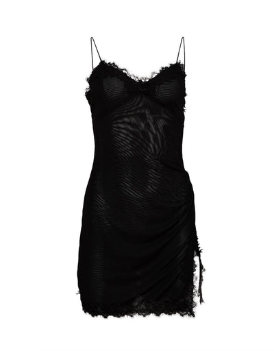 Mesh & Lace Mini Slip