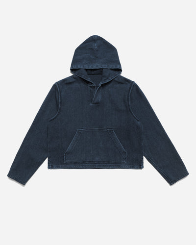 Cropped Hoodie-Indigo