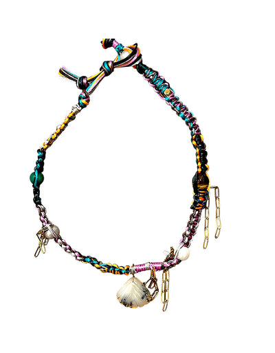 Mediterranean Dendritic Opal Seashell Rocker Chocker