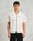 Didcot - Ecru Floral Embroidered Short-Sleeve Shirt
