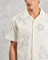 Didcot - Ecru Floral Embroidered Short-Sleeve Shirt