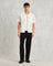 Didcot - Ecru Floral Embroidered Short-Sleeve Shirt