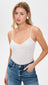 Knit Underbust Cami Bodysuit-White