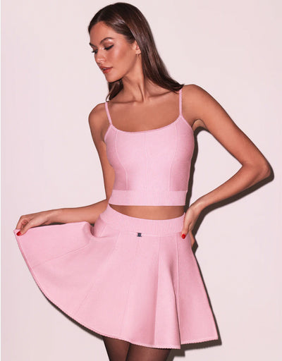 Knit Flare Mini Skirt