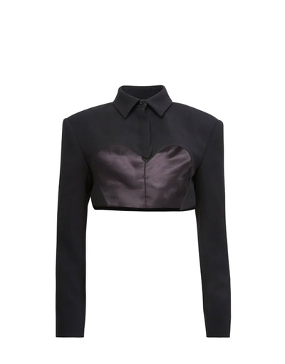 Cropped Heart Cut Blazer