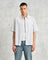Kew - White Stripe Cotton-Poplin Short-Sleeve