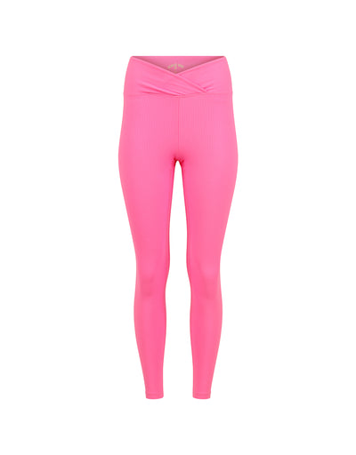 Ribbed Veronica Legging - Malibu Pink