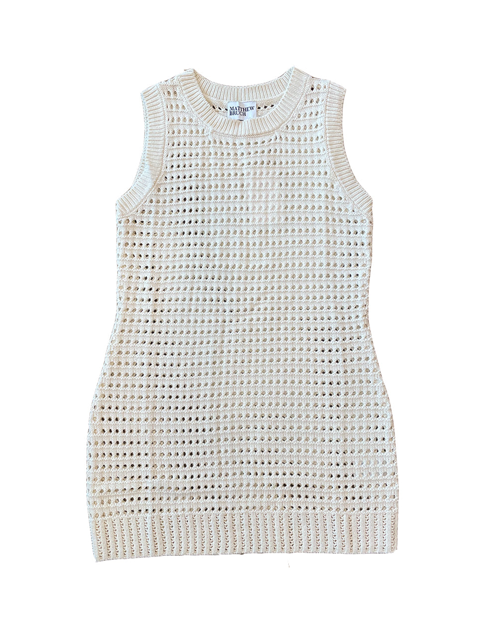 Knit Tank Mini Dress - Cream