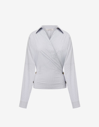 Stretch Taffeta Shirt With Buttons