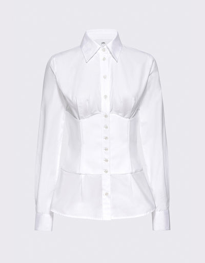 Poplin Corset Shirt