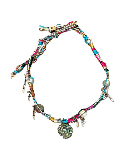 Shimmering Labradorite Seashell Rockstar Necklace