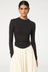 Simon Long Sleeve Top-Black