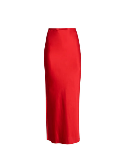 Silk Cutout Bias Skirt