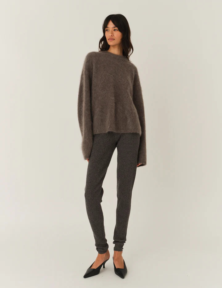 Roma Boyfriend Sweater-Grey Melange