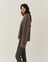 Roma Boyfriend Sweater-Grey Melange