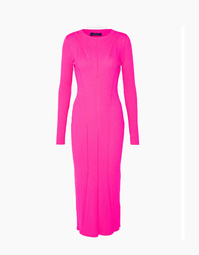 Ribbed Knit Long Dress
