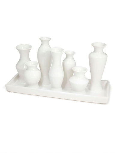 Tray of vases