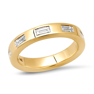 Stationary Diamond Baguette Ring