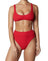 The High Rise Pant- Crimped Red