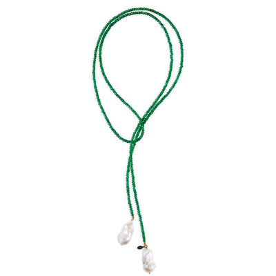 Green Onyx Classic Gemstone Lariat