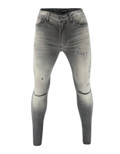 Brando Slim Distressed Greigio