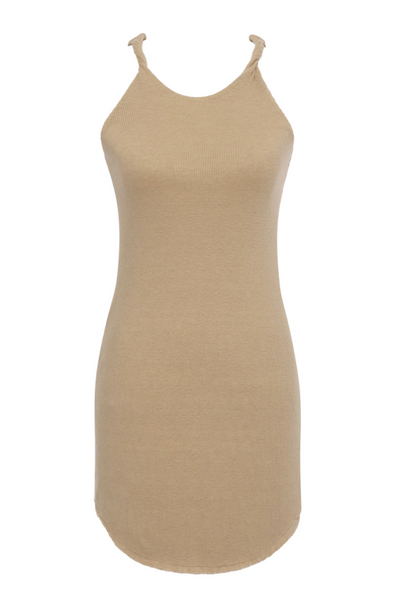 Knit Knot Strap Tank Dress