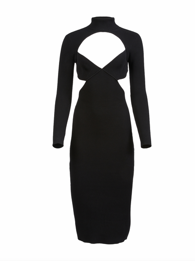 Knit Cross Back Midi Dress