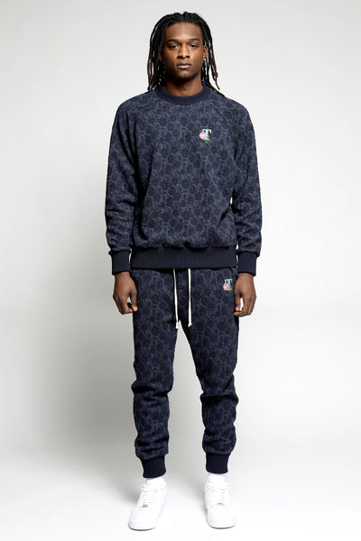 Floral 3D Blister Pants - Twilight