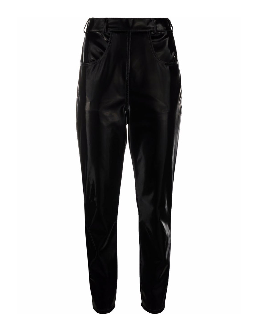 High-Shine Tapered Trousers