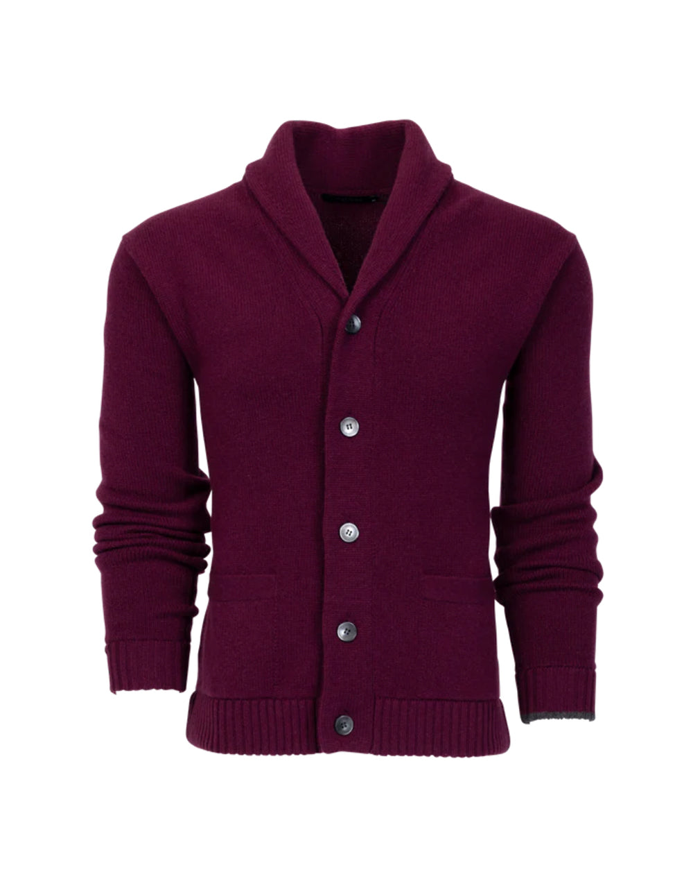 Men's Burgundy Shawl Collar Cardigan Ottawa Shawl Cardigan