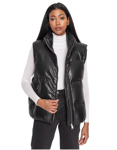 Hinna Leather Down Vest