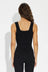Ibiza Square Neck Tank - Black