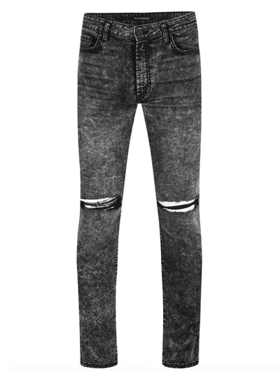 Greyson Distressed Acid Noir