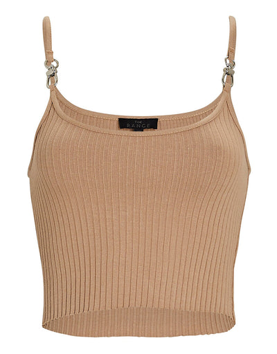 Primary Rib Cropped Harness Tank