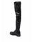 Belted Thigh-Length Leather Boots